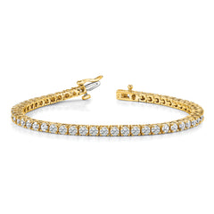 14k Complete 1.84 carat Round AA Diamond 4-prong 7 inch Tennis Bracelet