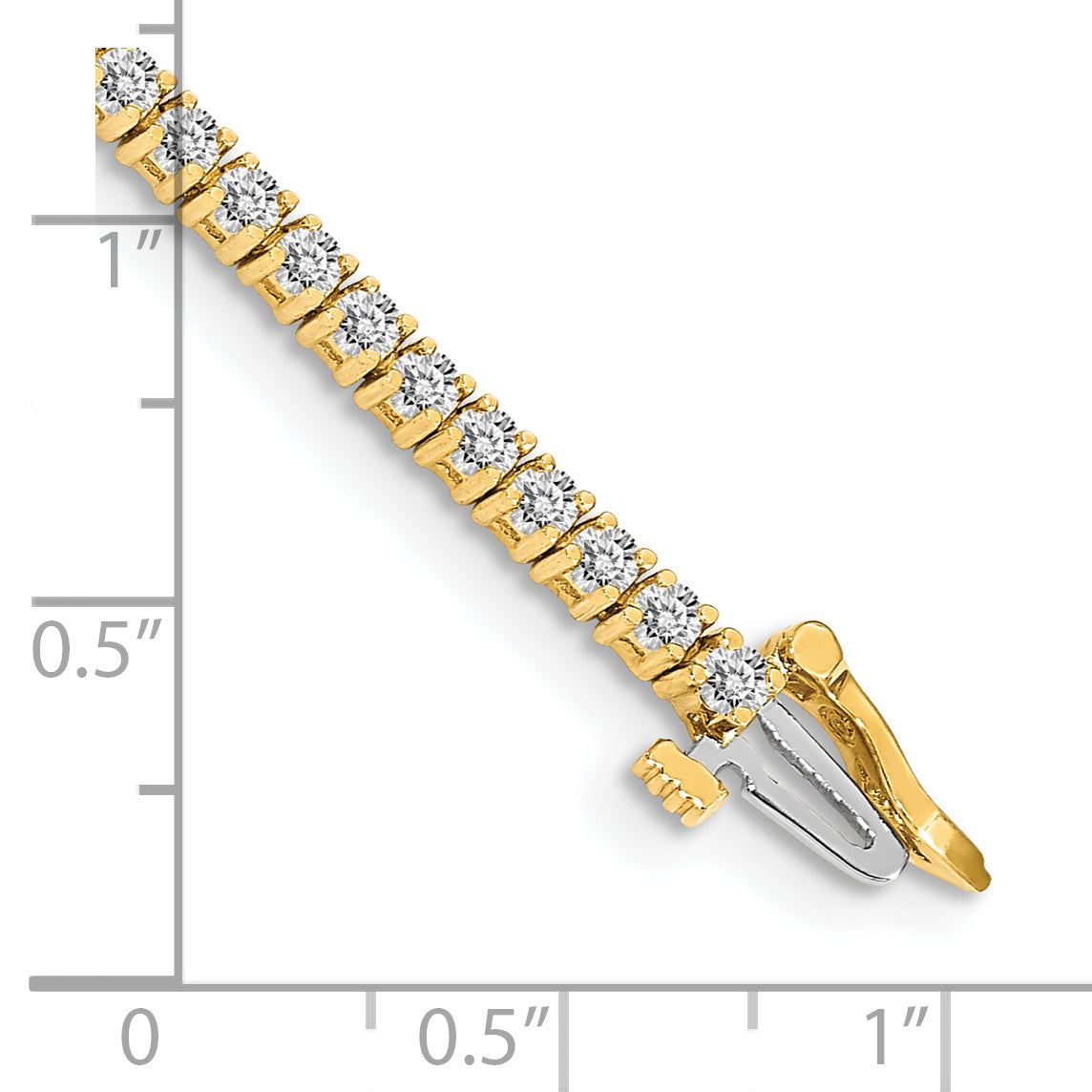 14k Complete 1.84 carat Round AA Diamond 4-prong 7 inch Tennis Bracelet