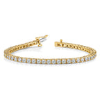 14k Holds 3.05 carat 61-2.3mm Round Diamond 4-prong 7 inch Tennis Bracelet Mounting (No Stone Included)