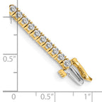 14k Holds 3.05 carat 61-2.3mm Round Diamond 4-prong 7 inch Tennis Bracelet Mounting (No Stone Included)