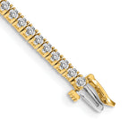 14k Holds 3.05 carat 61-2.3mm Round Diamond 4-prong 7 inch Tennis Bracelet Mounting (No Stone Included)