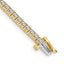 14k Holds 3.05 carat 61-2.3mm Round Diamond 4-prong 7 inch Tennis Bracelet Mounting (No Stone Included)