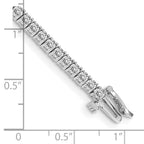 14k White Gold Holds 3.05 carat 61-2.3mm Round Diamond 4-prong 7 inch Tennis Bracelet Mounting (No Stone Included)