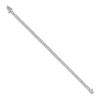 14k White Gold Holds 3.92 carat 57-2.6mm Round Diamond 4-prong 7 inch Tennis Bracelet Mounting (No Stone Included)