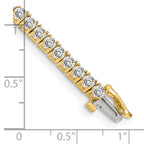 14k Holds 4.92 carat 52-2.9mm Round Diamond 4-prong 7 inch Tennis Bracelet Mounting (No Stone Included)