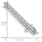 14k White Gold Holds 4.92 carat 52-2.9mm Round Diamond 4-prong 7 inch Tennis Bracelet Mounting (No Stone Included)