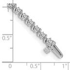 14k White Gold Holds 2 carat 44-2.25mm Round Diamond Swirled 2-prong 7 inch Tennis Bracelet Mounting (No Stone Included)