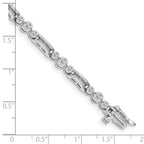 14k White Gold Holds 1 carat 18-1.9mm/9-2.4mm Round Diamond Bezel Paperclip Link 7 inch Tennis Bracelet Mounting (No Stone Included)