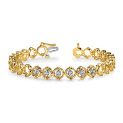 14k Holds up to 26 2.5mm Stones Add-A-Diamond Tennis Bracelet Mounting (No Stone Included)