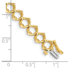 14k Holds up to 26 2.5mm Stones Add-A-Diamond Tennis Bracelet Mounting (No Stone Included)