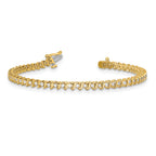 14k 7/8 carat Lab Grown Diamond VS/SI+ G+ Complete Round Tennis Bracelet