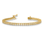 14k Holds 7/8 carat 54-1.6mm Round Diamond 2-prong S-link 7 inch Tennis Bracelet Mounting (No Stone Included)
