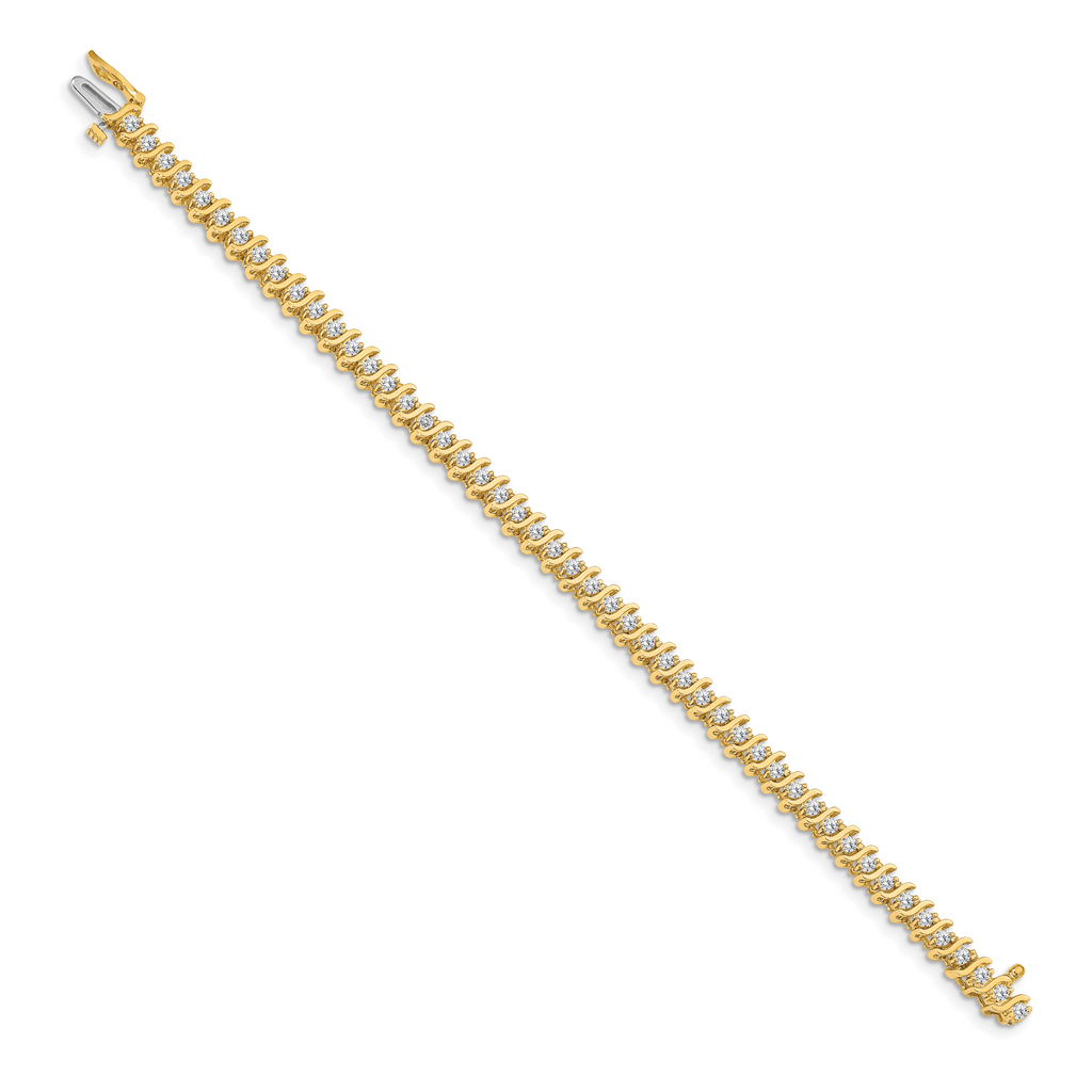 14k 1 7/8 carat Lab Grown Diamond VS/SI+ G+ Complete Round Tennis Bracelet