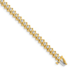 14k 3 carat Lab Grown Diamond VS/SI+ G+ Complete Round Tennis Bracelet