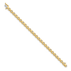 14k Holds 2.4 carat 26-2.9mm Round Diamond 4-prong X-design 7 inch Tennis Bracelet Mounting (No Stone Included)