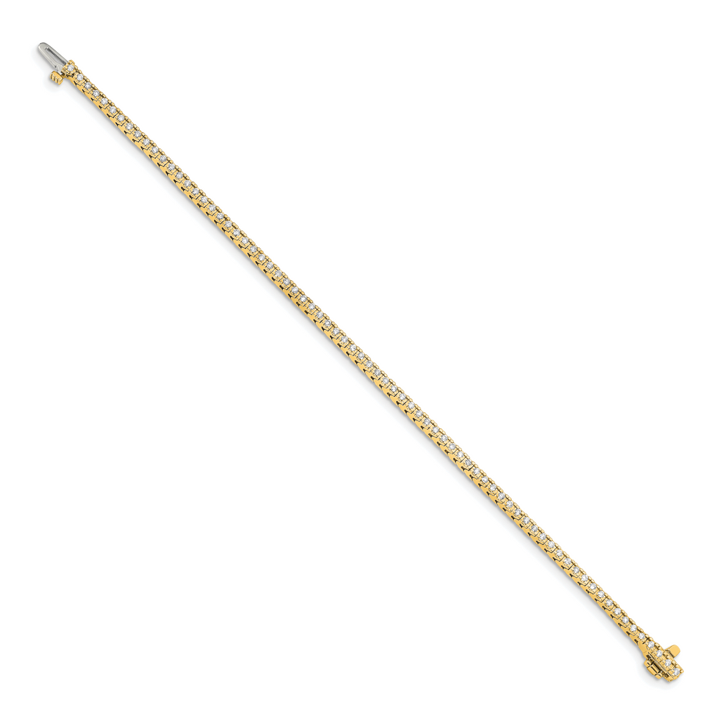 14k Complete 1.25 carat Round A Diamond 4-prong 7 inch Tennis Bracelet