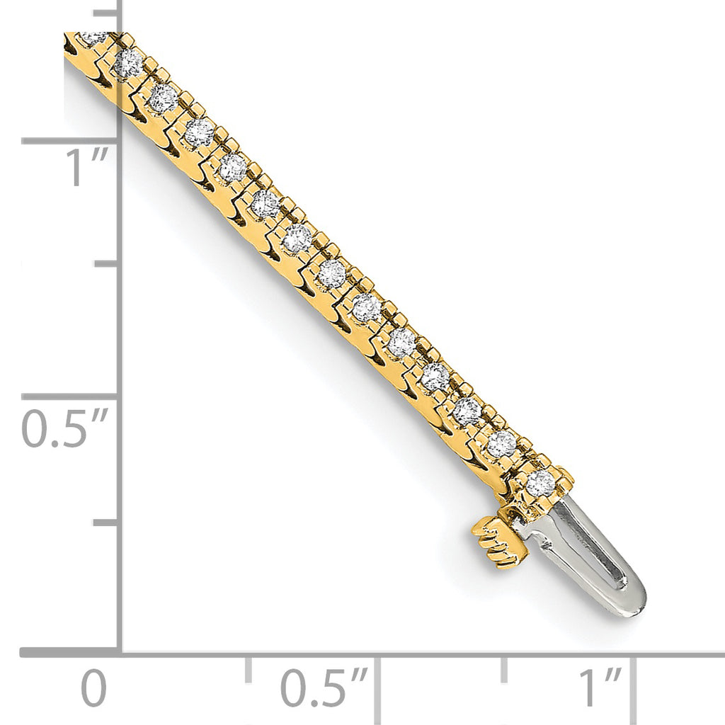 14k Complete 1.25 carat Round AA Diamond 4-prong 7 inch Tennis Bracelet