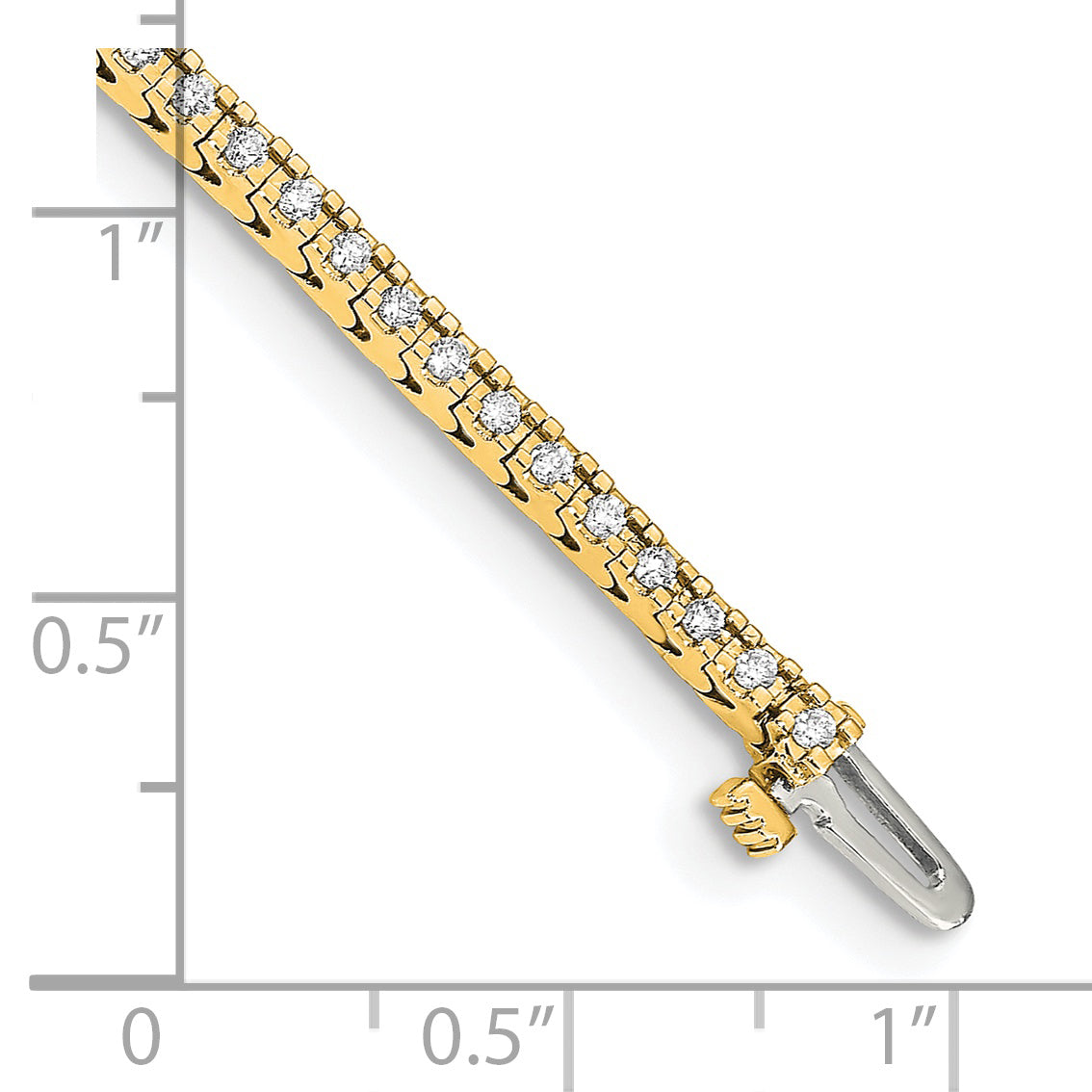 14k Complete 1.25 carat Round AA Diamond 4-prong 7 inch Tennis Bracelet