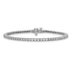 14k White Gold 1 1/4 carat Lab Grown Diamond VS/SI+ G+ Complete Round Tennis Bracelet