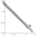 14k White Gold Complete 1.25 carat Round AA Diamond 4-prong 7 inch Tennis Bracelet