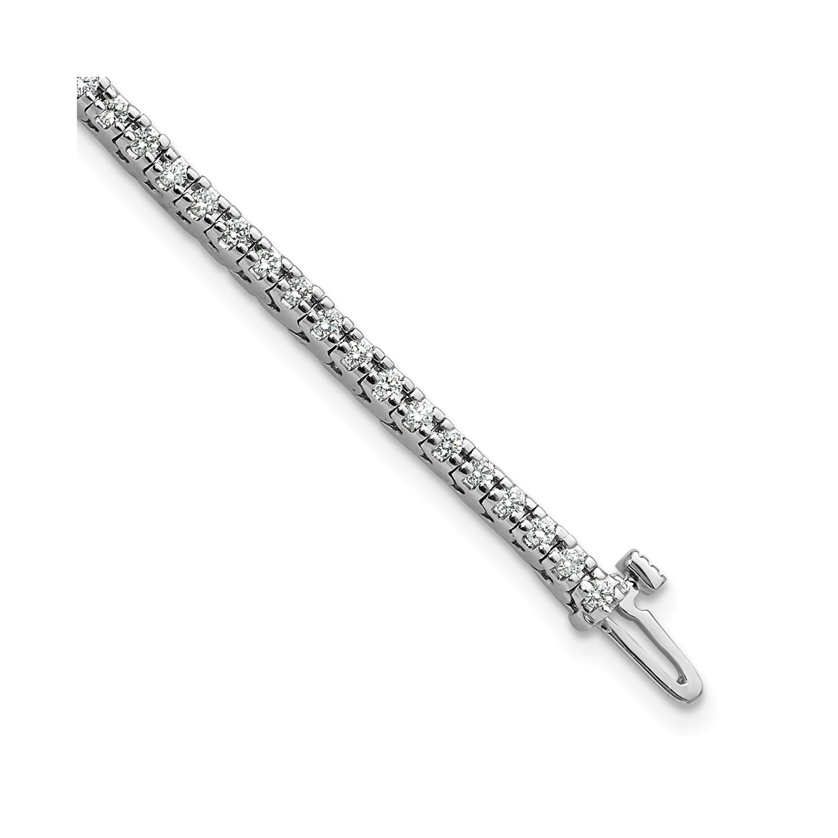 Lab-Grown Diamond Tennis Bracelet in 14K White Gold, 3mm (1 1/4 ct. tw.), 7 Inch - Sophia Jewelers Main image