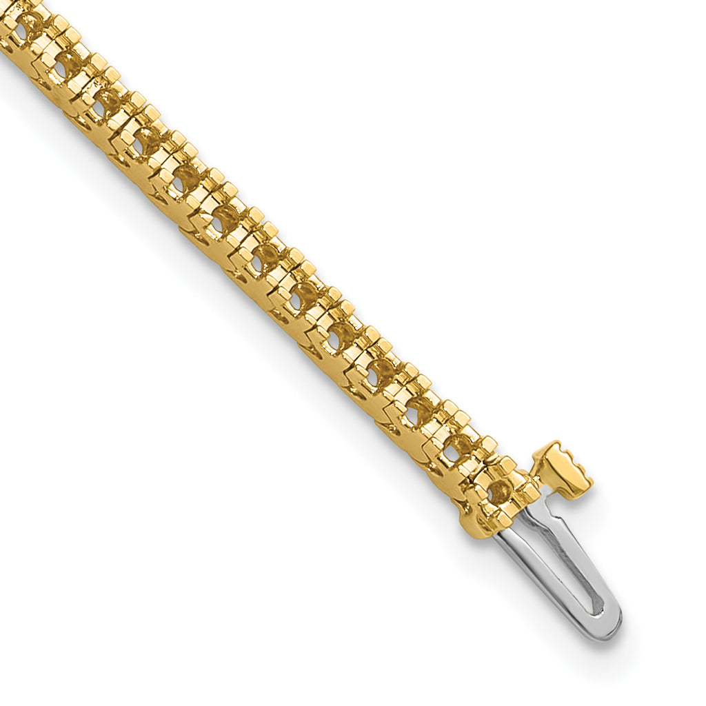 14k Complete 17 carat Round AA Diamond 4-prong 7 inch Tennis Bracelet