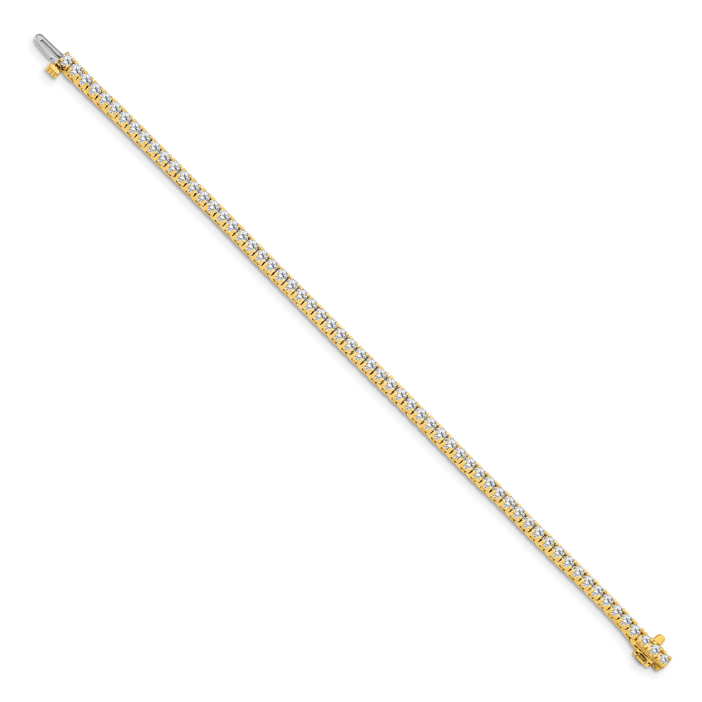14k Complete 2.17 carat Round AAA Diamond 4-prong 7 inch Tennis Bracelet