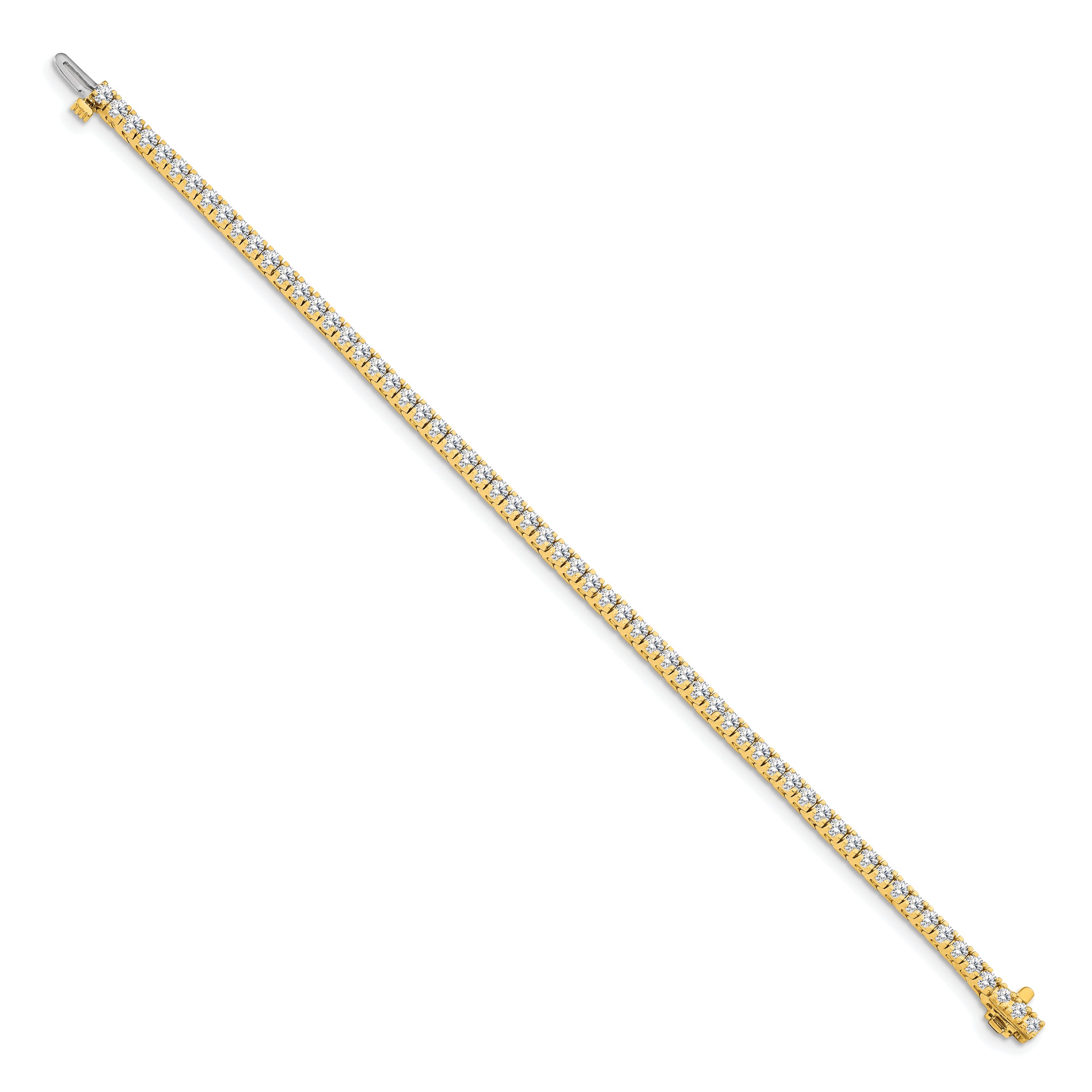14k Complete 2.17 carat Round A Diamond 4-prong 7 inch Tennis Bracelet