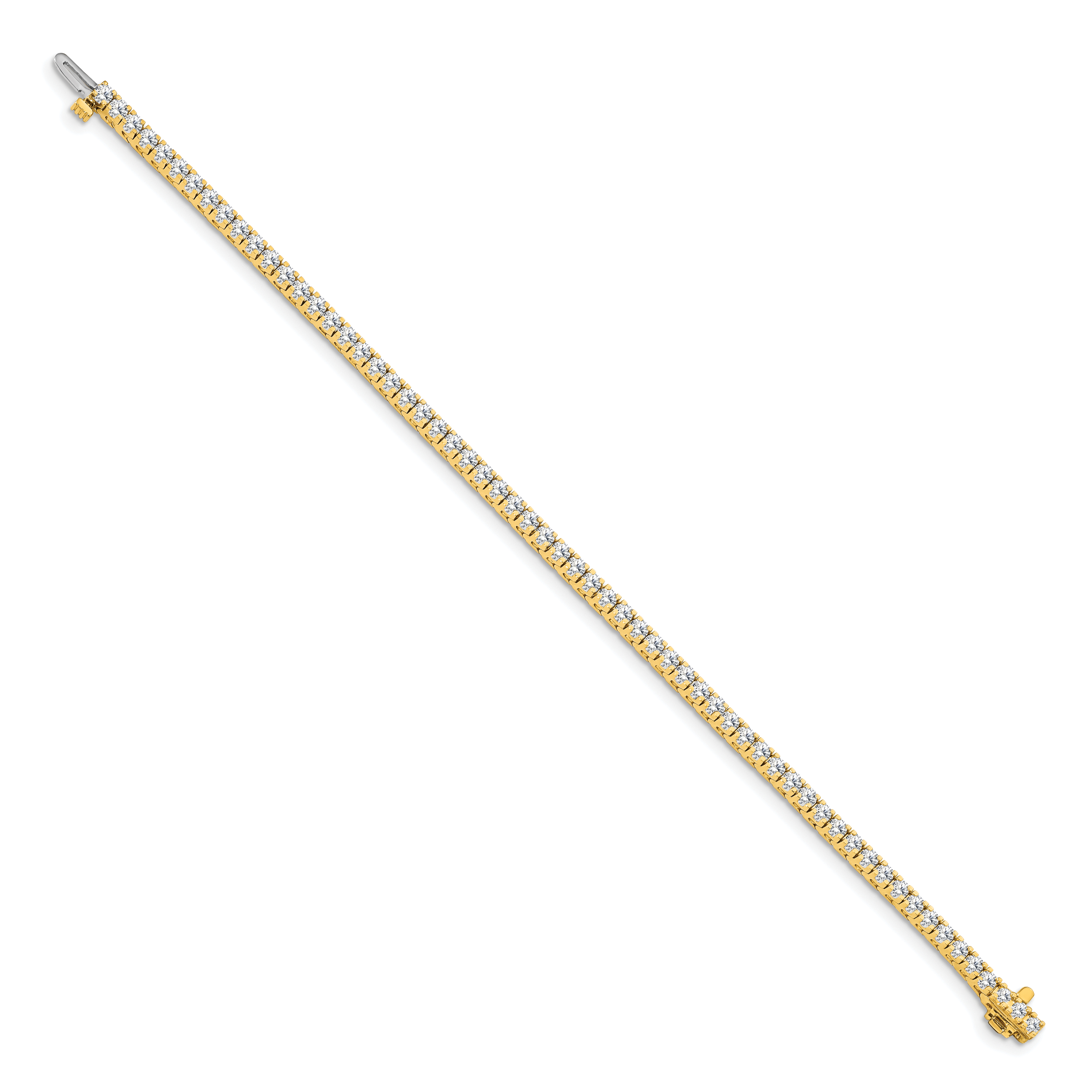 14k Complete 2.17 carat Round AA Diamond 4-prong 7 inch Tennis Bracelet