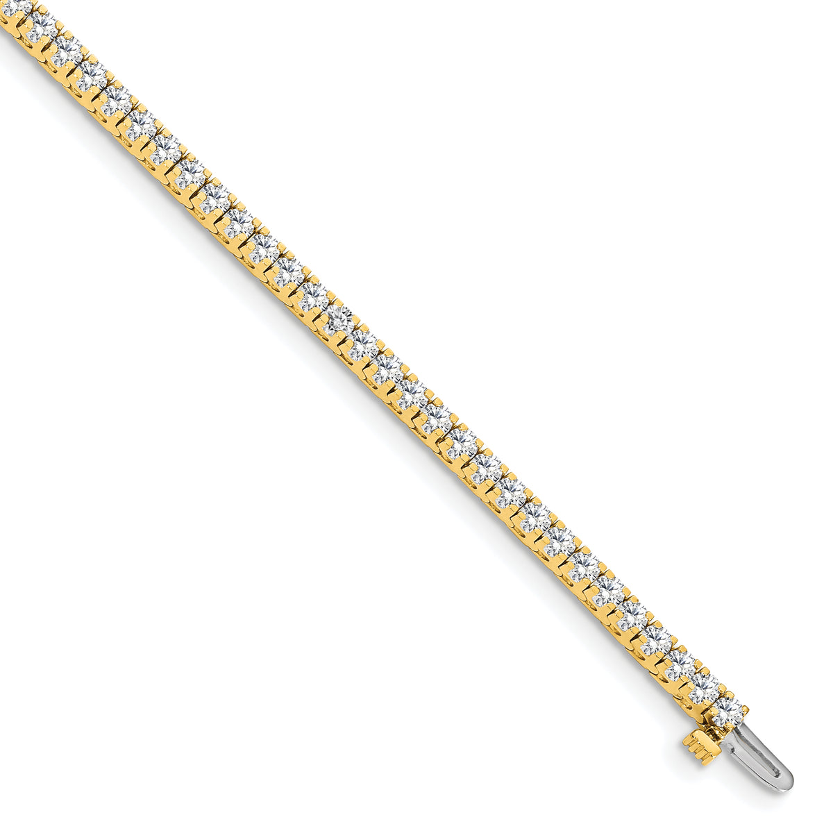 14k Complete 2.17 carat Round A Diamond 4-prong 7 inch Tennis Bracelet