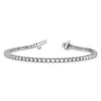 14k White Gold Complete 2.17 carat Round AA Diamond 4-prong 7 inch Tennis Bracelet