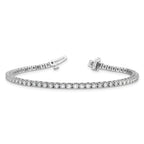 Lab-Grown Diamond Tennis Bracelet in 14K White Gold, 4mm (2 1/6 ct. tw.), 7 Inch - Sophia Jewelers