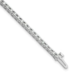 14k White Gold 2 1/6 carat Lab Grown Diamond VS/SI+ G+ Complete Round Tennis Bracelet