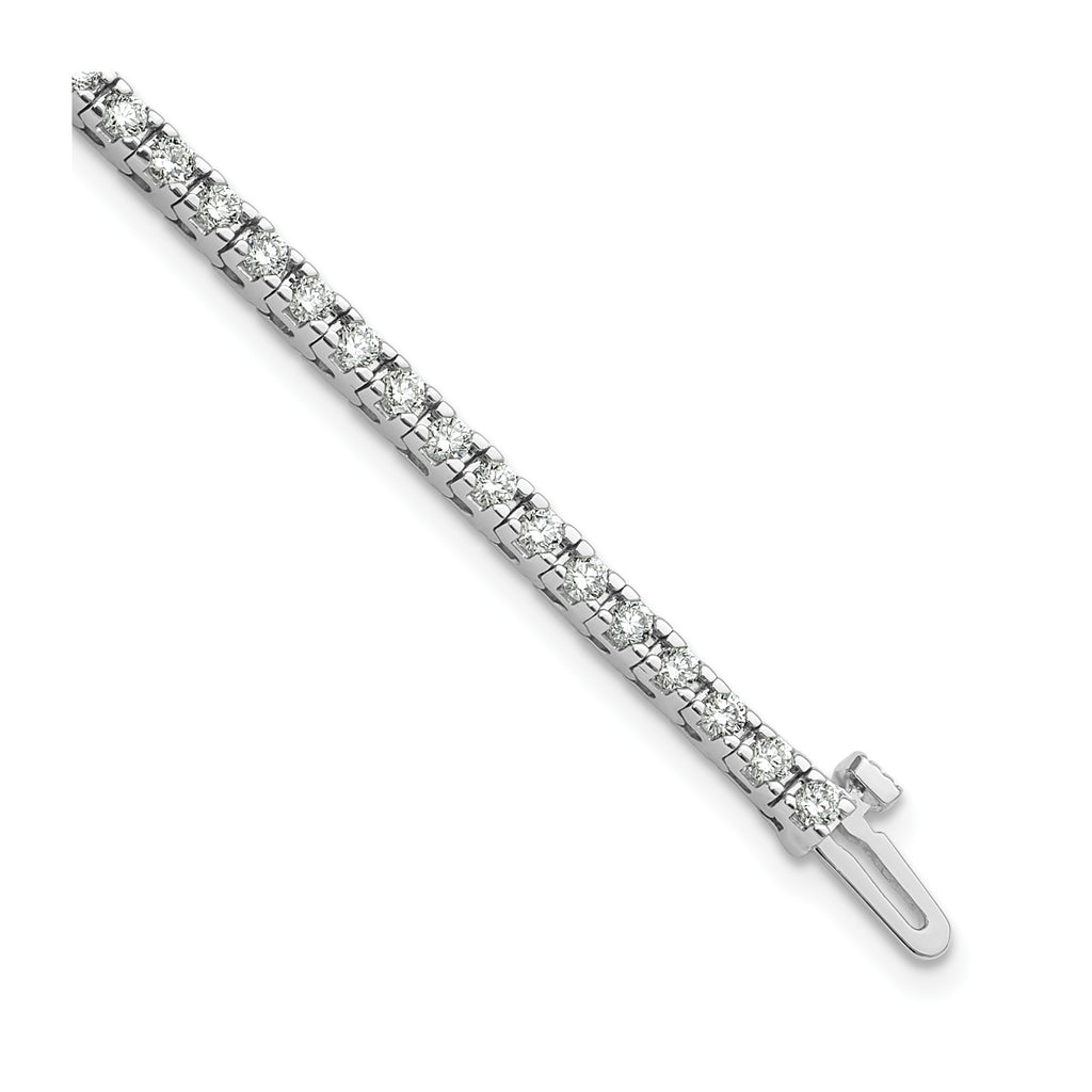 Lab-Grown Diamond Tennis Bracelet in 14K White Gold, 4mm (2 1/6 ct. tw.), 7 Inch - Sophia Jewelers