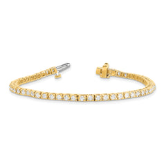 14k Complete 2.18 carat Round A Diamond 4-prong 7 inch Tennis Bracelet