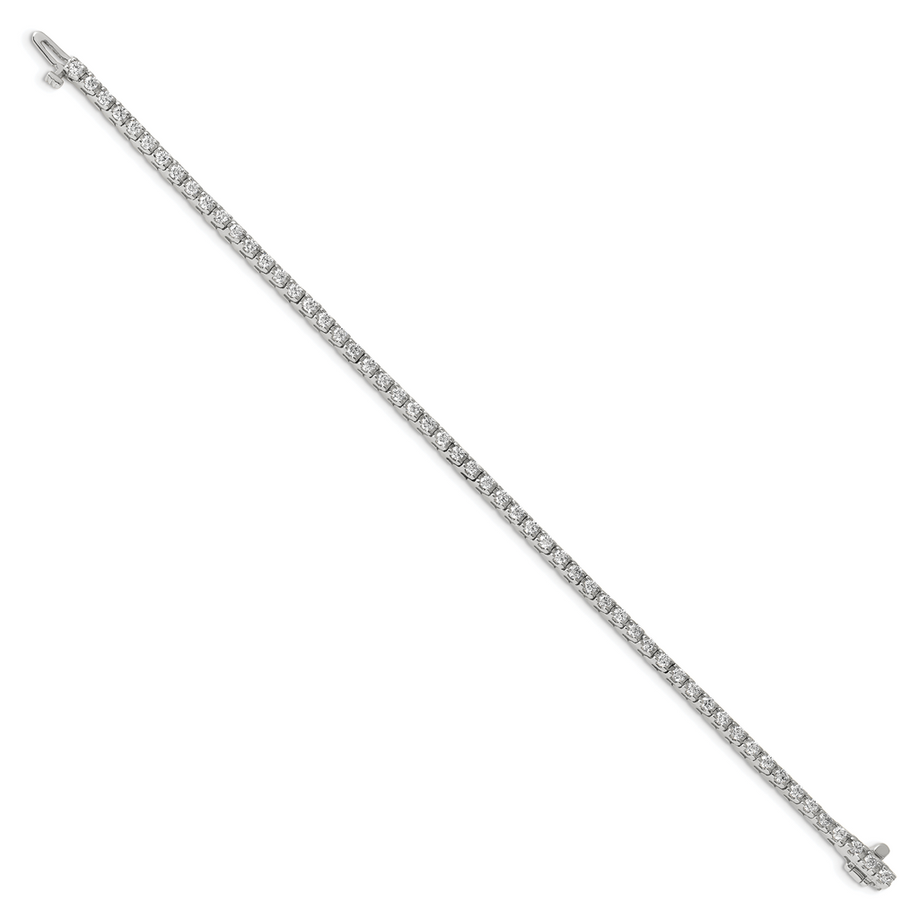 14k White Gold 2 1/5 carat Lab Grown Diamond VS/SI+ G+ Complete Round Tennis Bracelet