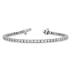 14k White Gold Holds 2.18 carat 56-2.1mm Round Diamond 4-prong 7 inch Tennis Bracelet Mounting (No Stone Included)