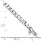 14k White Gold Holds 2.18 carat 56-2.1mm Round Diamond 4-prong 7 inch Tennis Bracelet Mounting (No Stone Included)