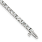 14k White Gold 2 1/5 carat Lab Grown Diamond VS/SI+ G+ Complete Round Tennis Bracelet