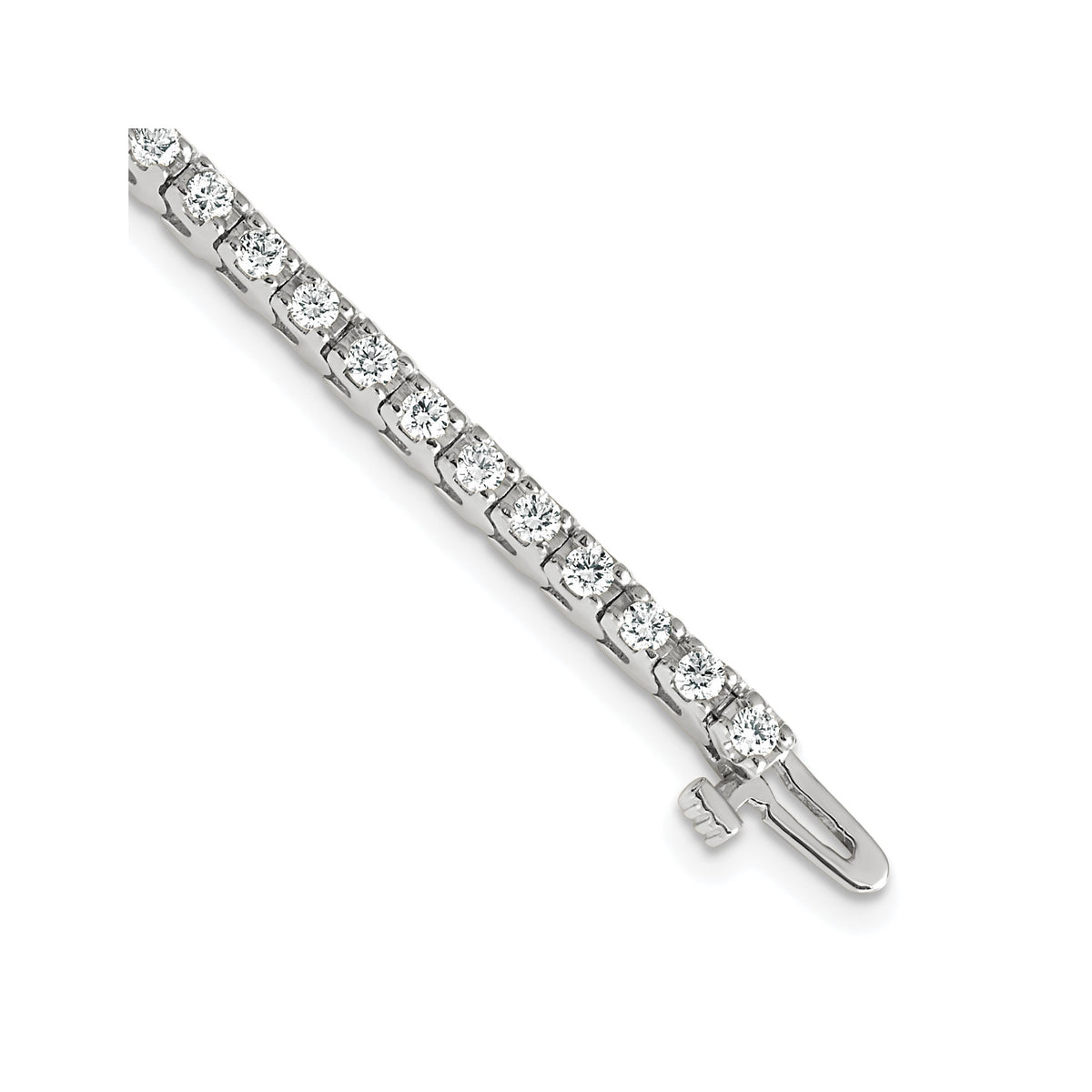 Lab-Grown Diamond Tennis Bracelet in 14K White Gold, 4mm (2 1/5 ct. tw.), 7 Inch - Sophia Jewelers Main image