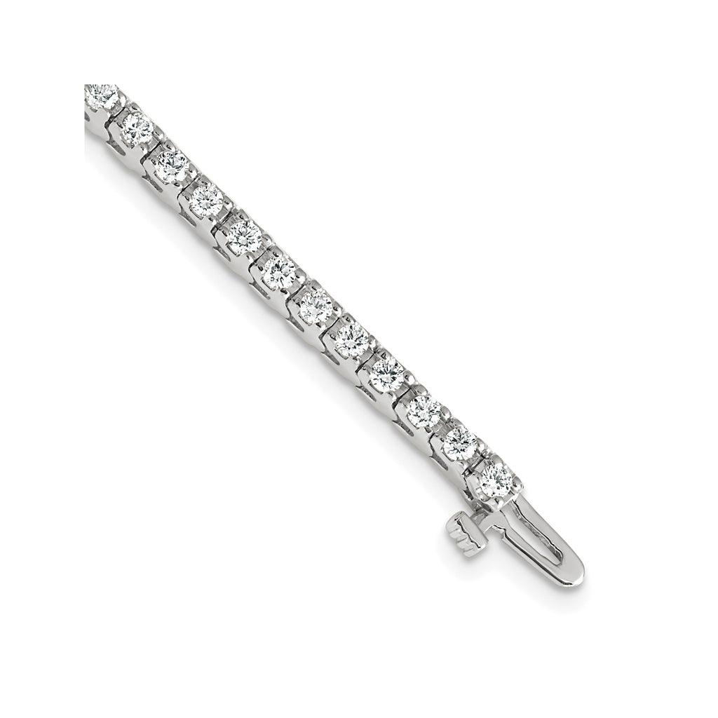 Lab-Grown Diamond Tennis Bracelet in 14K White Gold, 4mm (2 1/5 ct. tw.), 7 Inch - Sophia Jewelers