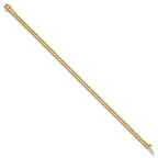 14k Holds 2.86 carat 55-2.4mm Round Diamond 4-prong 7 inch Tennis Bracelet Mounting (No Stone Included)