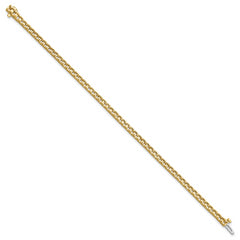 14k Holds 2.86 carat 55-2.4mm Round Diamond 4-prong 7 inch Tennis Bracelet Mounting (No Stone Included)