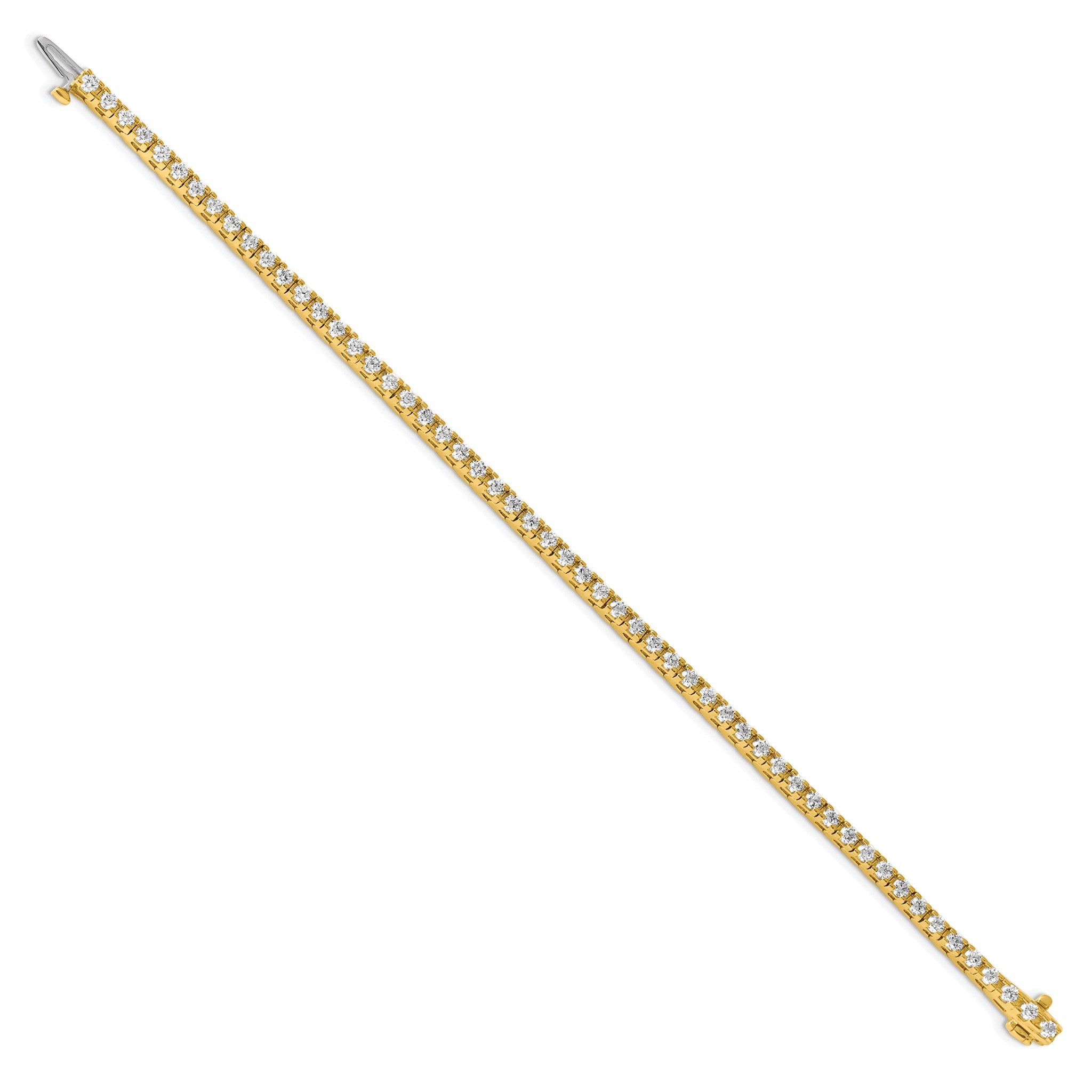 Lab-Grown Diamond Tennis Bracelet in 14K Yellow Gold (2 7/8 ct. tw.), 7 Inch Secondary image