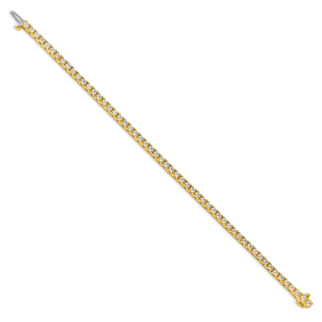 Lab-Grown Diamond Tennis Bracelet in 14K Yellow Gold (2 7/8 ct. tw.), 7 Inch - Sophia Jewelers