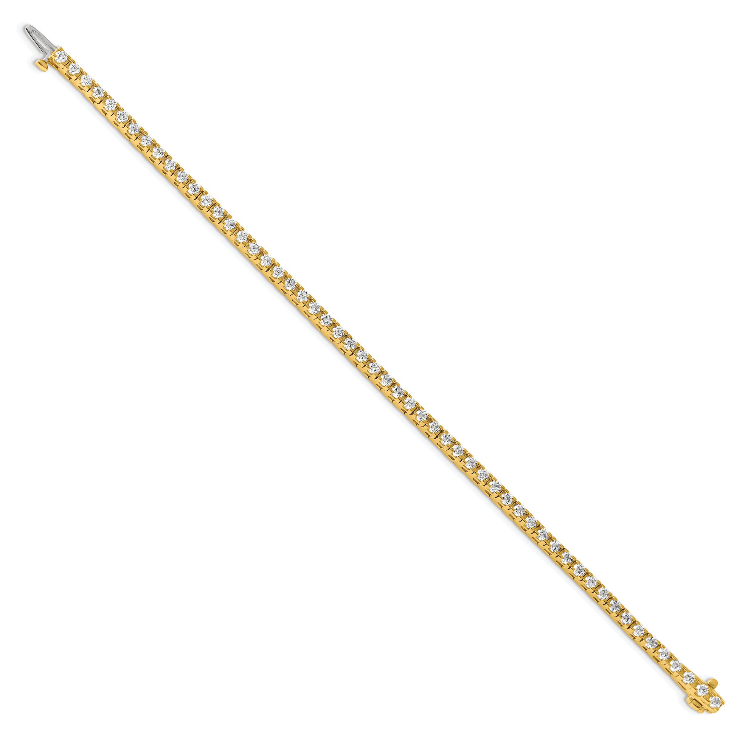 14k 2 7/8 carat Lab Grown Diamond VS/SI+ G+ Complete Round Tennis Bracelet Secondary image