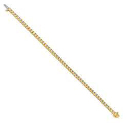 14k Complete 2.86 carat Round A Diamond 4-prong 7 inch Tennis Bracelet