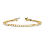 14k Complete 2.86 carat Round AA Diamond 4-prong 7 inch Tennis Bracelet