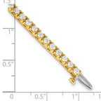 14k Complete 2.86 carat Round AAA Diamond 4-prong 7 inch Tennis Bracelet