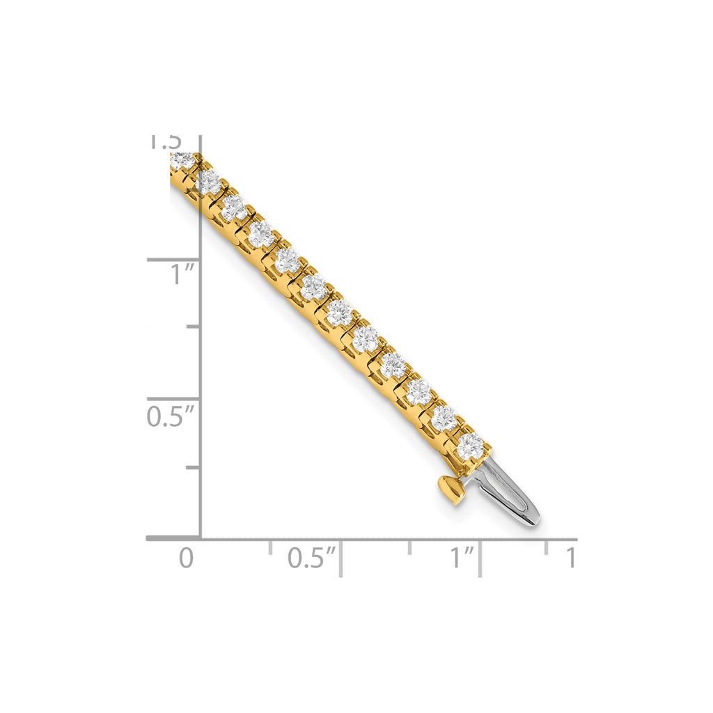 Lab-Grown Diamond Tennis Bracelet in 14K Yellow Gold (2 7/8 ct. tw.), 7 Inch - Sophia Jewelers